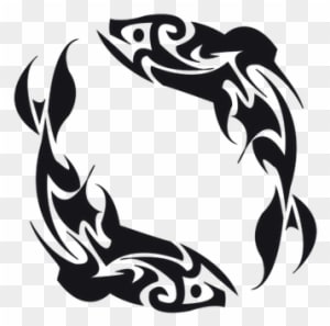 Double Koi Fish Tattoo - Tribal Fish Tattoo Design - Free Transparent PNG Clipart Images Download. - Tattoo Transparent PNG Free Download