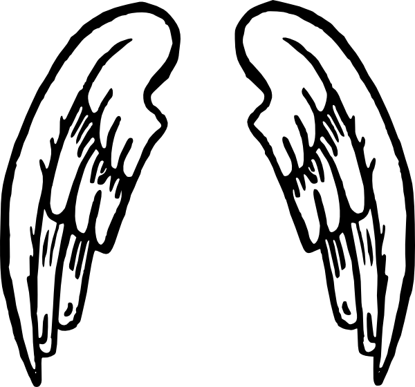 Angel Wings Tattoo Clip Art Free Vector In Open Office - Cartoon Angel Wings - Free Transparent PNG Clipart Images Download. - Transparent PNG Free Download