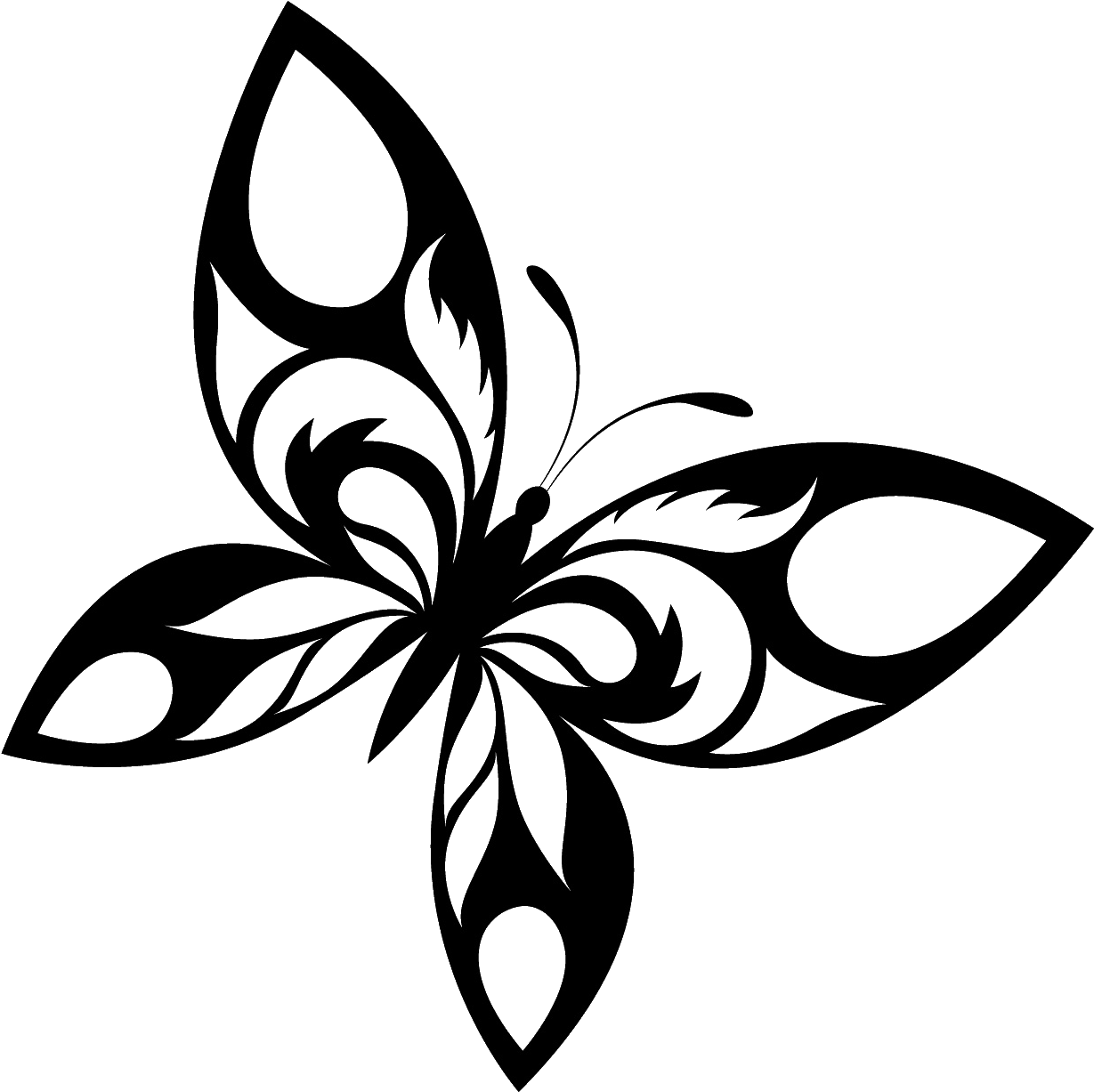 Tattoo Butterfly Png Image - Butterfly Black And White - Free Transparent PNG Clipart Images Download. - Transparent PNG Free Download