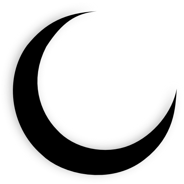 Crescent Moon Outline Tattoo - Crescent Moon Black - Free Transparent PNG Clipart Images Download. - Transparent PNG Free Download
