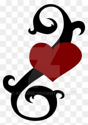 Heart Vine Tattoo By Ashuri9 - Heart - Free Transparent PNG Clipart Images Download. - Transparent PNG Free Download