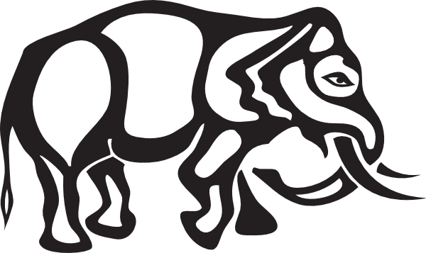 Elephant Tattoo Stencil - Elephants - Free Transparent PNG Clipart Images Download. - Transparent PNG Free Download