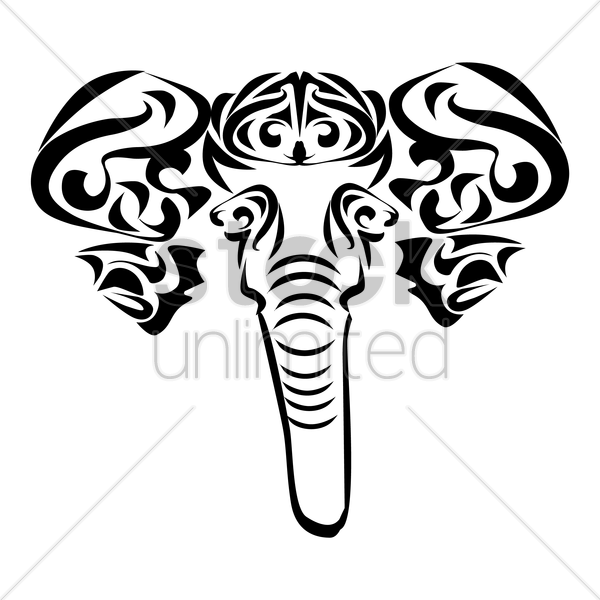 Elephant Tattoo Design Vector Image - Vector Graphics - Free Transparent PNG Clipart Images Download. - Transparent PNG Free Download