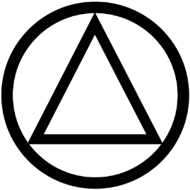 Aa Sobriety Circle And Triangle Temporary Tattoo - Color Wheel Theory Of Love - Free Transparent PNG Clipart Images Download. - Transparent PNG Free Download