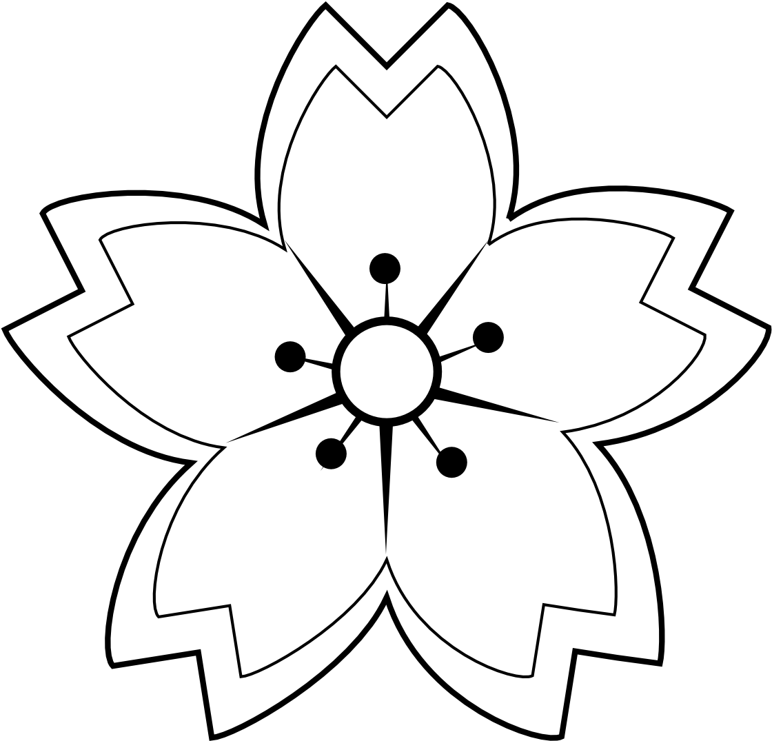 Black White Flower Tattoos - Sakura Flower Drawing Black And White - Free Transparent PNG Clipart Images Download. - Transparent PNG Free Download