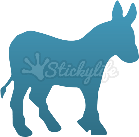 Donkey Temporary Tattoo - Democratic Party Republican Party - Free Transparent PNG Clipart Images Download. - Transparent PNG Free Download