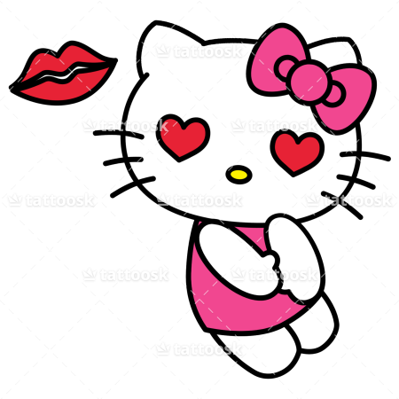 Clipart Hello Kitty Lip Tattoo - Hello Kitty Love Anime - Free Transparent PNG Clipart Images Download. - Transparent PNG Free Download