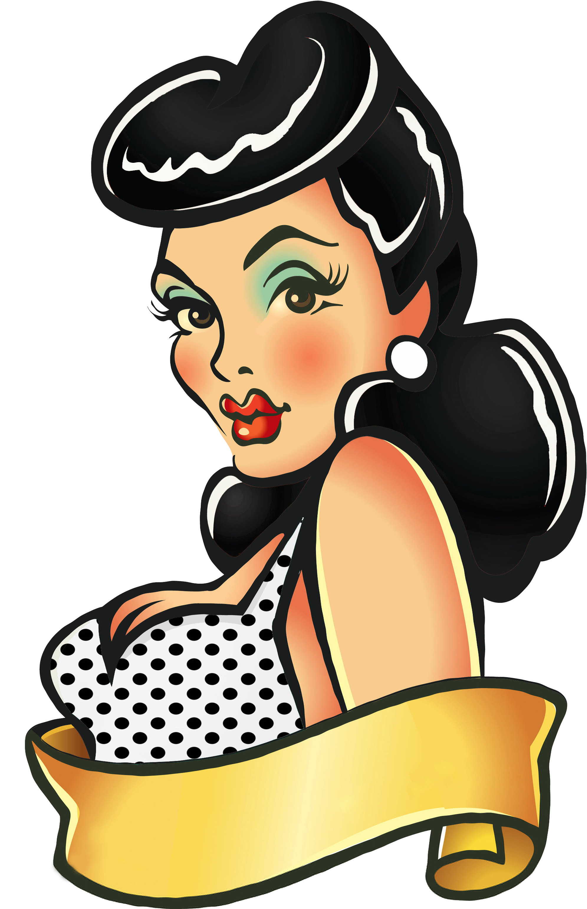 Tattoo Clipart Greaser - Pin Up Girl Png - Free Transparent PNG Clipart Images Download. - Transparent PNG Free Download