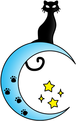 Cat On The Moon Tattoo Clipart - Cat - Free Transparent PNG Clipart Images Download. - Transparent PNG Free Download
