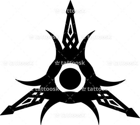 Tribal Crescent Moon Sun Star Tattoo - Sun Moon Star Symbol - Free Transparent PNG Clipart Images Download. - Transparent PNG Free Download