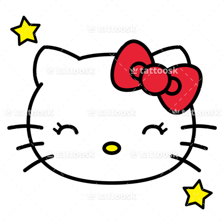 Cute Hello Kitty Face Tattoo Design For Girls ❥❥❥ Https - Hello Kitty Goth Png - Free Transparent PNG Clipart Images Download. - Transparent PNG Free Download