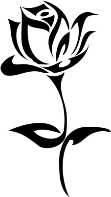 Rose Tattoo - Black And White Drawings - Free Transparent PNG Clipart Images Download. - Transparent PNG Free Download