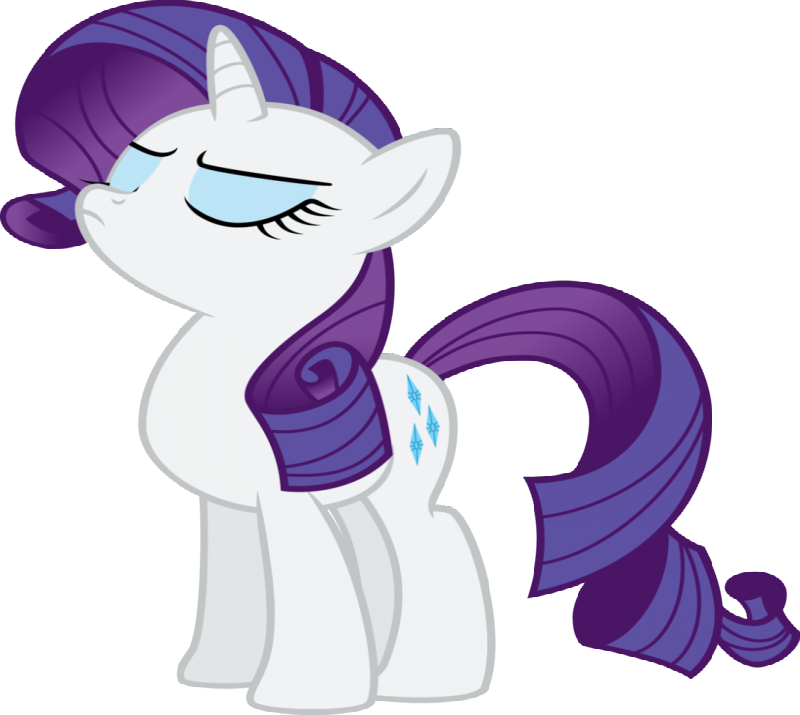Offended Cartoon Violet-mane Unicorn Tattoo Design - Rarity Vector - Free Transparent PNG Clipart Images Download. - Transparent PNG Free Download