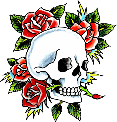 Famous Tattooist And Fashion Designer, Ed Hardy, Has - Skull And Rose Clip Art - Free Transparent PNG Clipart Images Download. - Transparent PNG Free Download