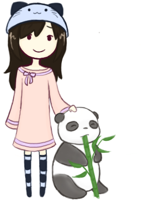 Cute Fish Tattoo Design - Girl With Panda Cartoon - Free Transparent PNG Clipart Images Download. - Transparent PNG Free Download