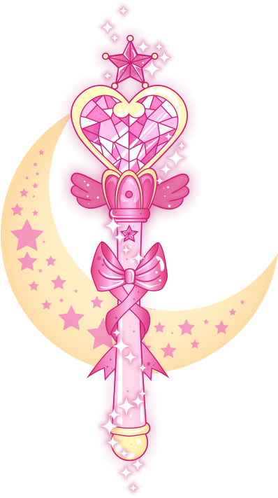 Fight Like A Girl Tattoo Sailor Moon Download - Sailor Chibi Moon Wand - Free Transparent PNG Clipart Images Download. - Transparent PNG Free Download