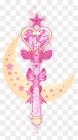 Fight Like A Girl Tattoo Sailor Moon Download - Sailor Chibi Moon Wand - Free Transparent PNG Clipart Images Download. - Transparent PNG Free Download
