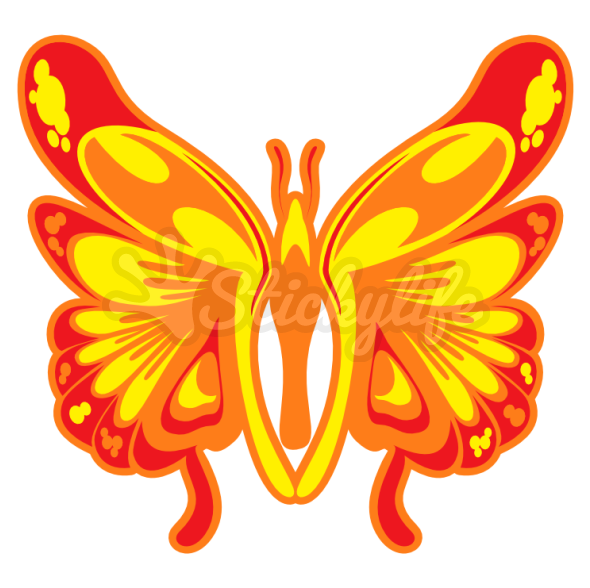 Psychedelic Butterfly Temporary Tattoo - Brush-footed Butterfly - Free Transparent PNG Clipart Images Download. - Transparent PNG Free Download