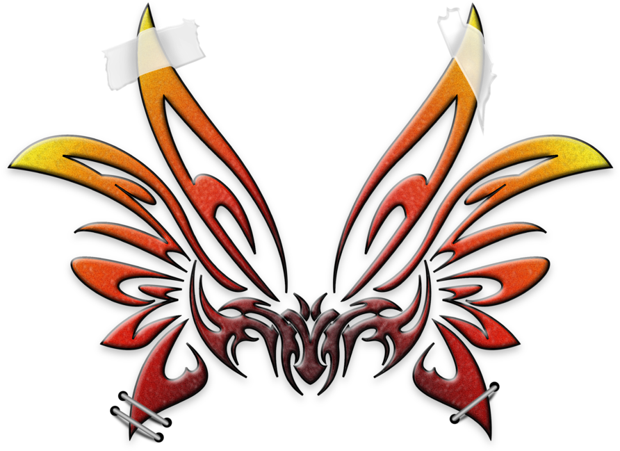 Alien Wings Tribal Tattoo Stencil - Alien Tribal Png - Free Transparent PNG Clipart Images Download. - Transparent PNG Free Download