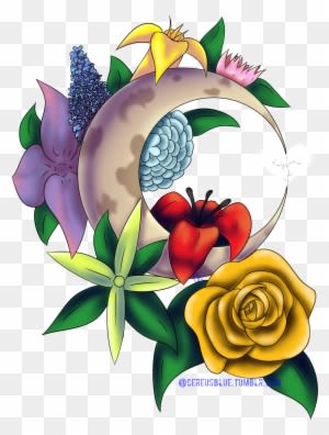 So Here Is The First Actual Lined And Colored Tattoo - Garden Roses - Free Transparent PNG Clipart Images Download. - Tattoo Transparent PNG Free Download