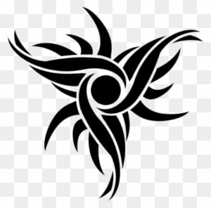 Dark Tribal Spiral Sun With Rays Tattoo Design - Tribal Design Transparent Background - Free Transparent PNG Clipart Images Download. - Transparent PNG Free Download