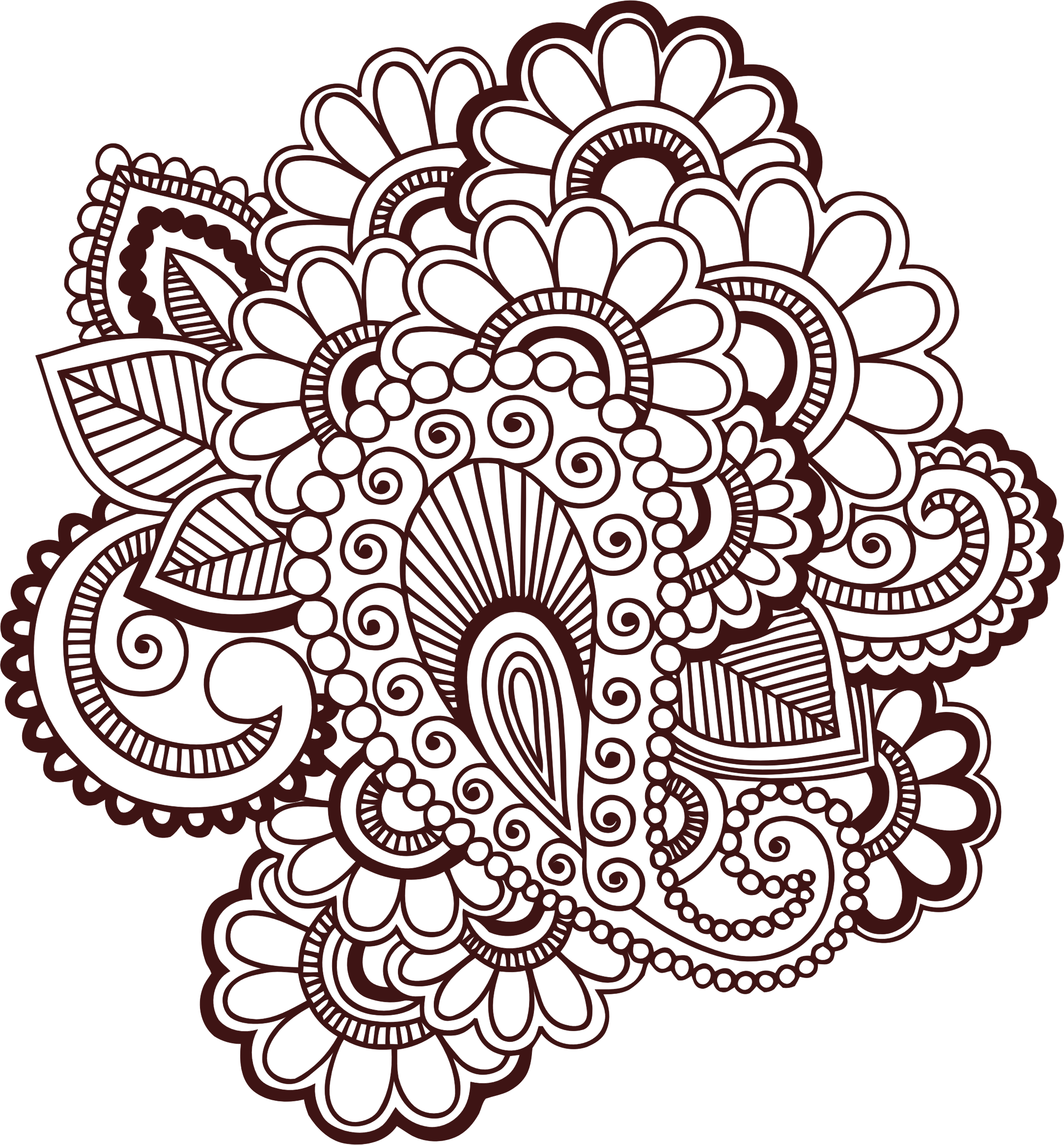 Henna Tattoo Clip Art - Henna Tattoo Clip Art - Free Transparent PNG Clipart Images Download. - Transparent PNG Free Download