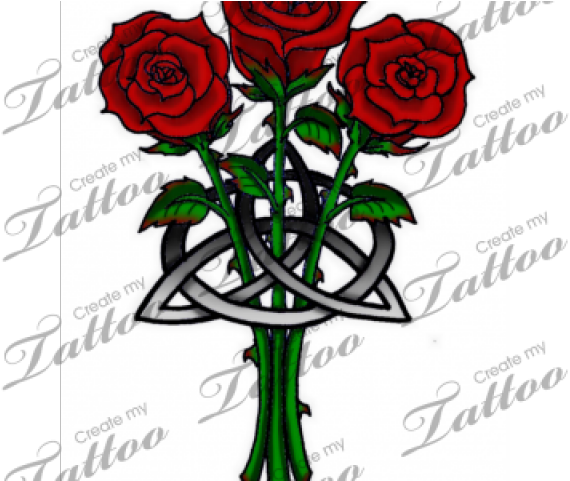Rose Tattoo Clipart Entwined - Celtic Knot With Rose - Free Transparent PNG Clipart Images Download. - Transparent PNG Free Download