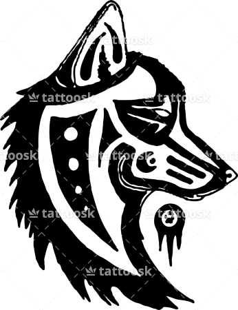 Wolf Dog Tribal Totem Native Indian Tattoo - Wolf Dog Tribal Totem Native Indian Tattoo - Free Transparent PNG Clipart Images Download. - Transparent PNG Free Download