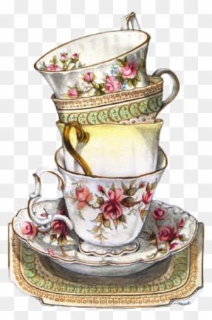 Fancy Tea Cup Drawing Tattoo Inspiration Pinterest - Tea Set Drawing - Free Transparent PNG Clipart Images Download. - Transparent PNG Free Download