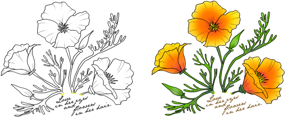 Poppy Tattoo Design By Lacey6682 - Eschscholzia Californica - Free Transparent PNG Clipart Images Download. - Transparent PNG Free Download