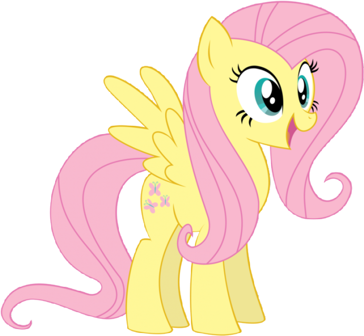 Cartoon Yellow Pegasus With Long Pink Mane Tattoo Design - Pony Friendship Is Magic Fluttershy - Free Transparent PNG Clipart Images Download. - Transparent PNG Free Download