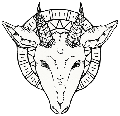 Capricorn Head Tattoo Design - Satanic Goat Head Png - Free Transparent PNG Clipart Images Download. - Transparent PNG Free Download