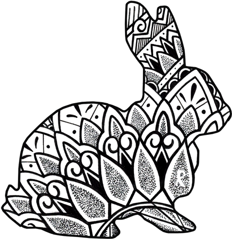 Black Rabbit Ink Tattoos München - Line Art - Free Transparent PNG Clipart Images Download. - Transparent PNG Free Download