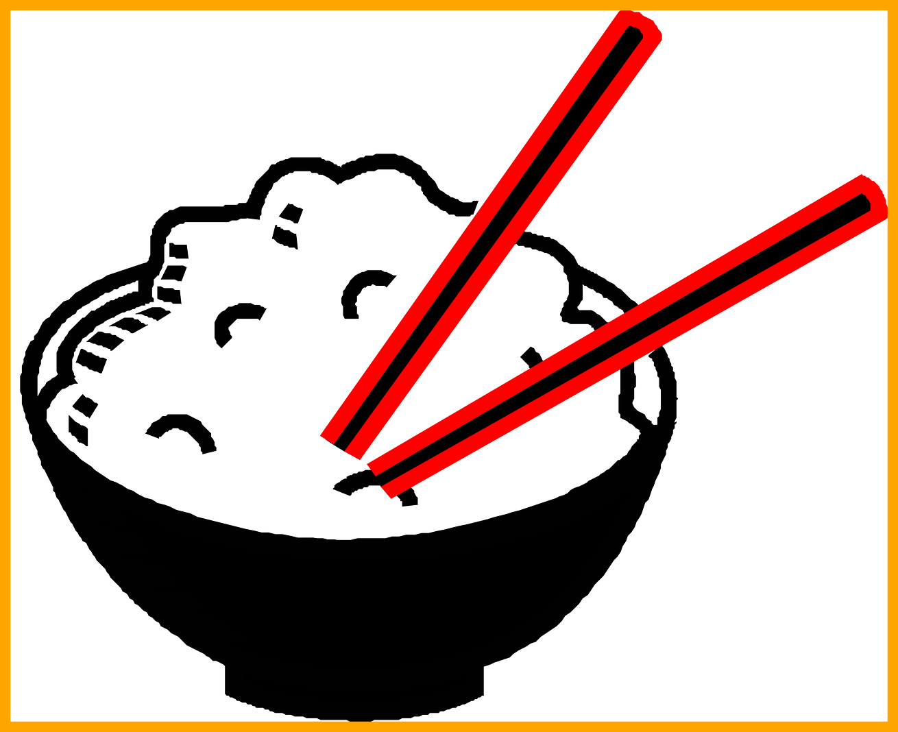 Stunning Rice Bowl Chopsticks Asian Food Tattoos Pics - Food Clipart Black And White - Free Transparent PNG Clipart Images Download. - Transparent PNG Free Download