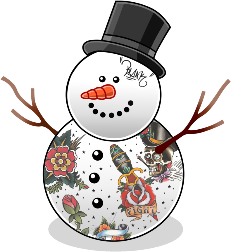 Tattooed Snowman By Nicoleenn - Cartoon - Free Transparent PNG Clipart Images Download. - Transparent PNG Free Download