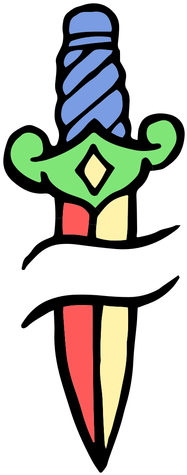 Dagger Colored Vintage Tattoo Transparent Png - Dagger - Free Transparent PNG Clipart Images Download. - Transparent PNG Free Download