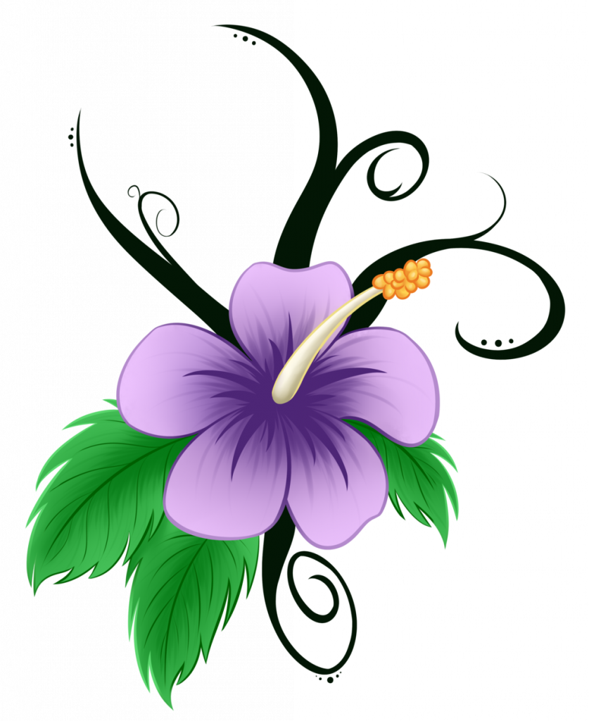 Tremendous Hawaiian Flowers Cartoon Flower Clip Art - Hibiscus Flower In Cartoon - Free Transparent PNG Clipart Images Download. - Transparent PNG Free Download
