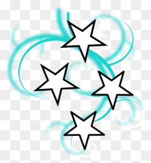 Teal And White Tattoo With Stars Clip Art At Clker - Teal Stars Clipart - Free Transparent PNG Clipart Images Download. - Tattoo Transparent PNG Free Download
