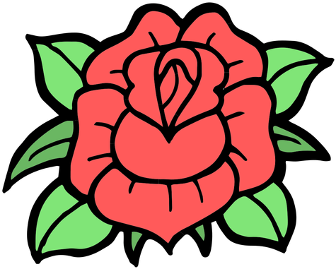 Rose Head Colored Vintage Tattoo Transparent Png - Transparency - Free Transparent PNG Clipart Images Download. - Transparent PNG Free Download