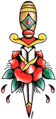 Camiseta Dagger Tattoo Do Studio Lacrocodilla Por R$65,00 - Cartoon - Free Transparent PNG Clipart Images Download. - Transparent PNG Free Download