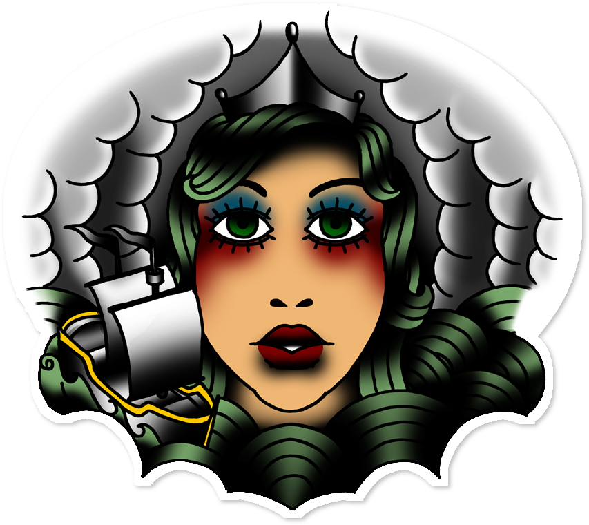 Adesivo Iemanjá Old School De Rene Júniorna - Illustration - Free Transparent PNG Clipart Images Download. - Transparent PNG Free Download