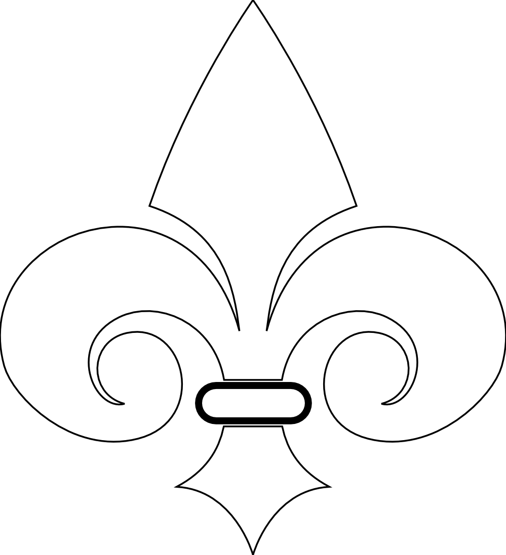 Trendy Fleur De Lis Black White Line Art Tattoo Sample - White Fleur De Li - Free Transparent PNG Clipart Images Download. - Transparent PNG Free Download