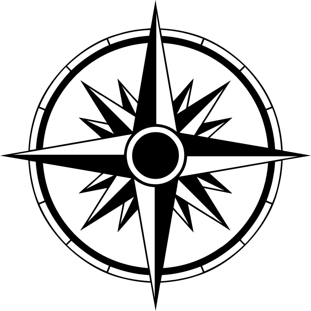 Nautical Star Tattoo Compass Rose Decal Sticker - Los Puntos Cardinales En Ingles Y Español - Free Transparent PNG Clipart Images Download. - Transparent PNG Free Download