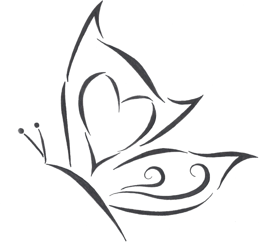 Butterfly Tattoo Designs Png Transparent Images - Butterfly Black And White Png - Free Transparent PNG Clipart Images Download. - Transparent PNG Free Download