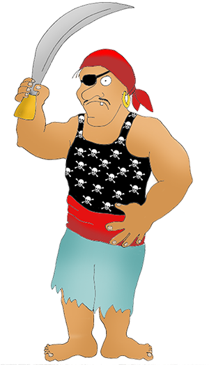 Pirate Clip Art With Heart Tattoo - Cartoon Pirate Png - Free Transparent PNG Clipart Images Download. - Transparent PNG Free Download