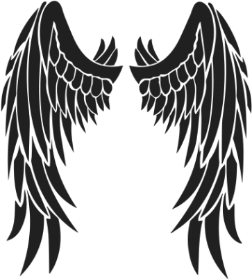 Angel Tattoos Png Transparent Images - Angel Wing Stencil - Free Transparent PNG Clipart Images Download. - Transparent PNG Free Download