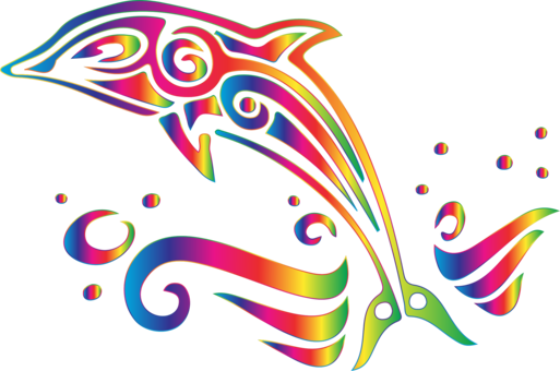 Bottlenose Dolphin Symbol Tattoo Decal - Pink Dolphin Clip Art - Free Transparent PNG Clipart Images Download. - Transparent PNG Free Download