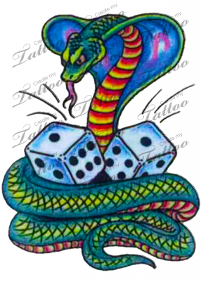 Marketplace Tattoo Cobra And Dice - Serpent - Free Transparent PNG Clipart Images Download. - Transparent PNG Free Download
