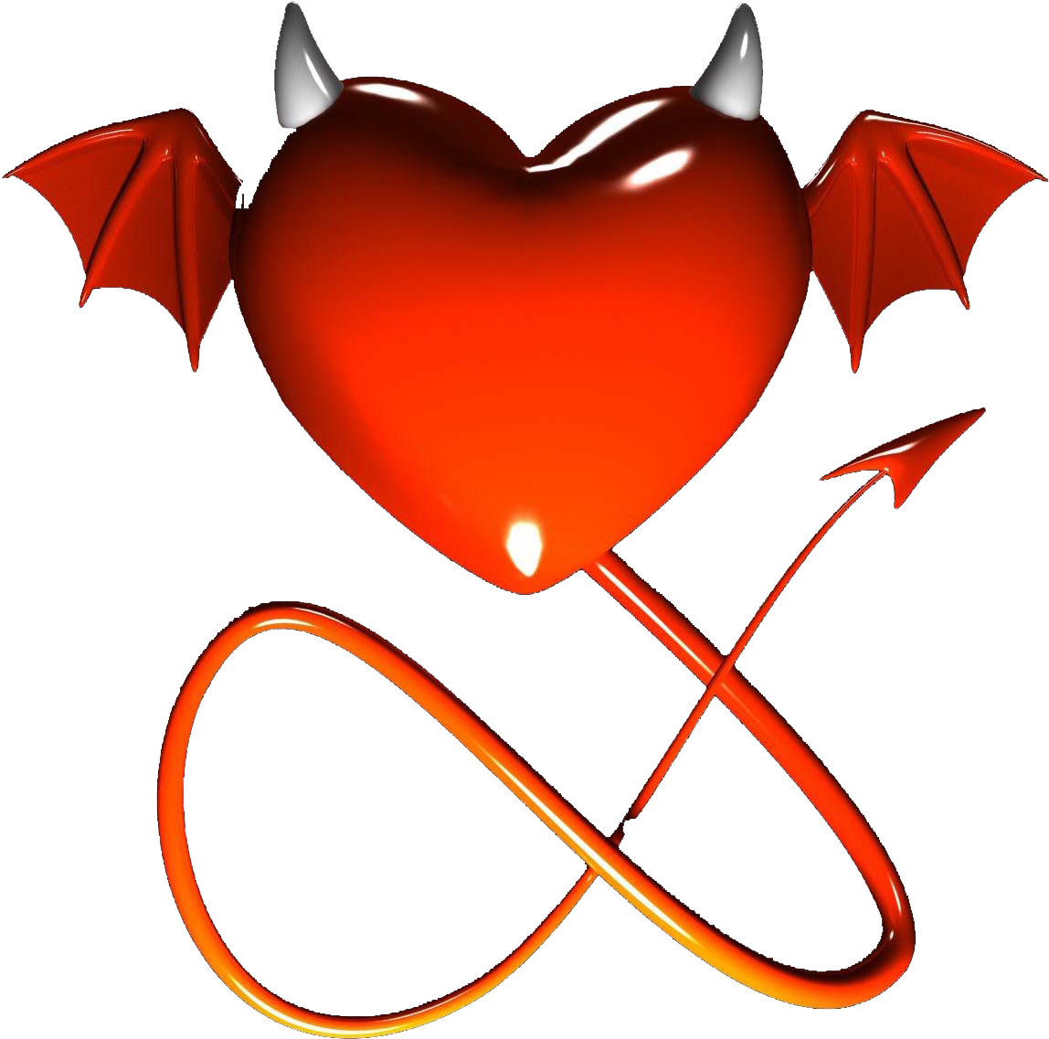 Heart With Devil Horns Tattoo - Heart With Devil Horns Tattoo - Free Transparent PNG Clipart Images Download. - Transparent PNG Free Download