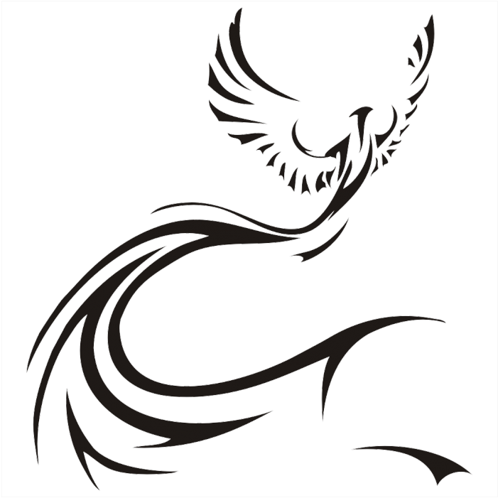 Anchor Tattoos Clipart Stencil - Fenix Blanco Y Negro - Free Transparent PNG Clipart Images Download. - Transparent PNG Free Download